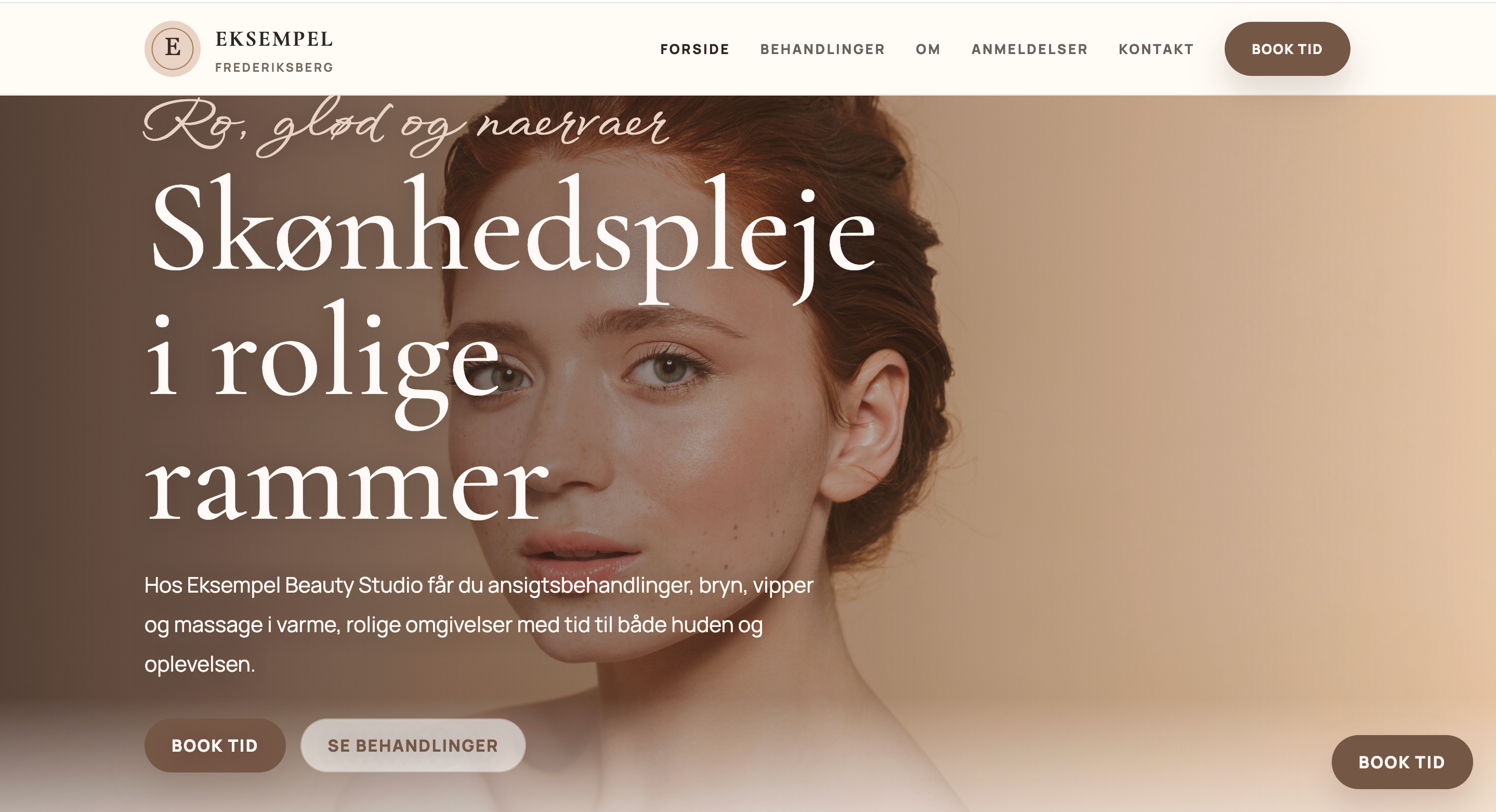 Rolig og feminin klinik i skønhedsbranchen