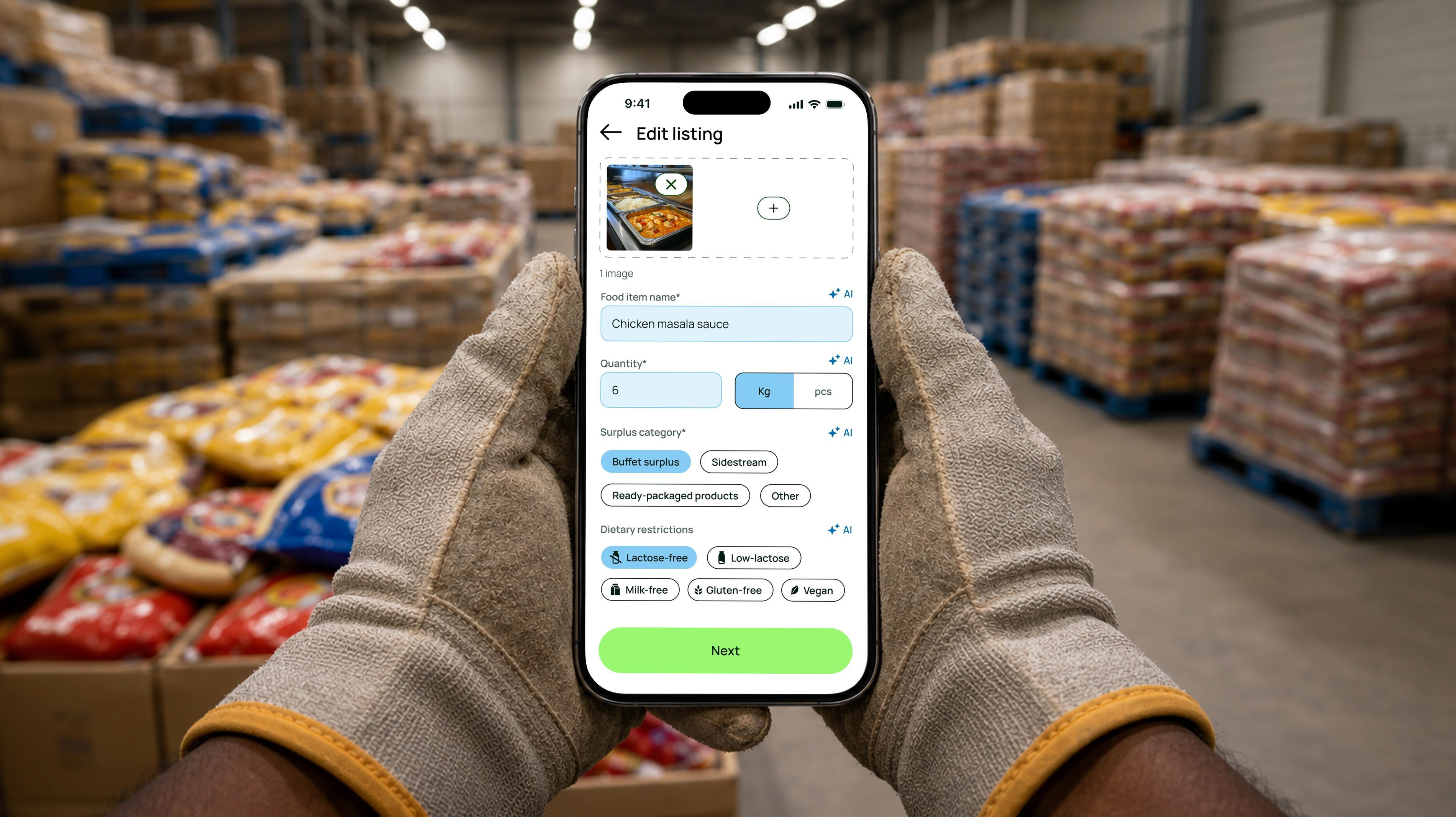 Zipli: Designing an interface for kitchens to rescue surplus food at scale. Hero Visual