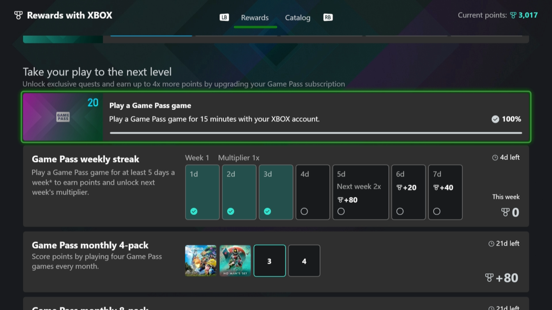 Microsoft Rewards Guide - Game Pass Quests