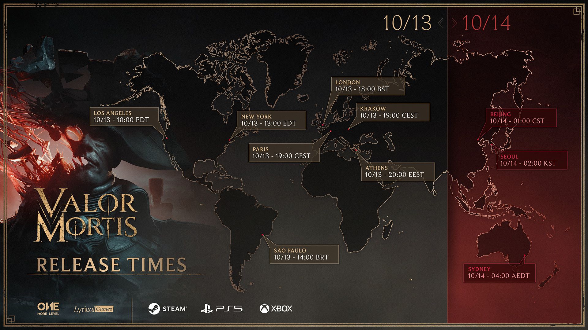 Valor Mortis - Release Times