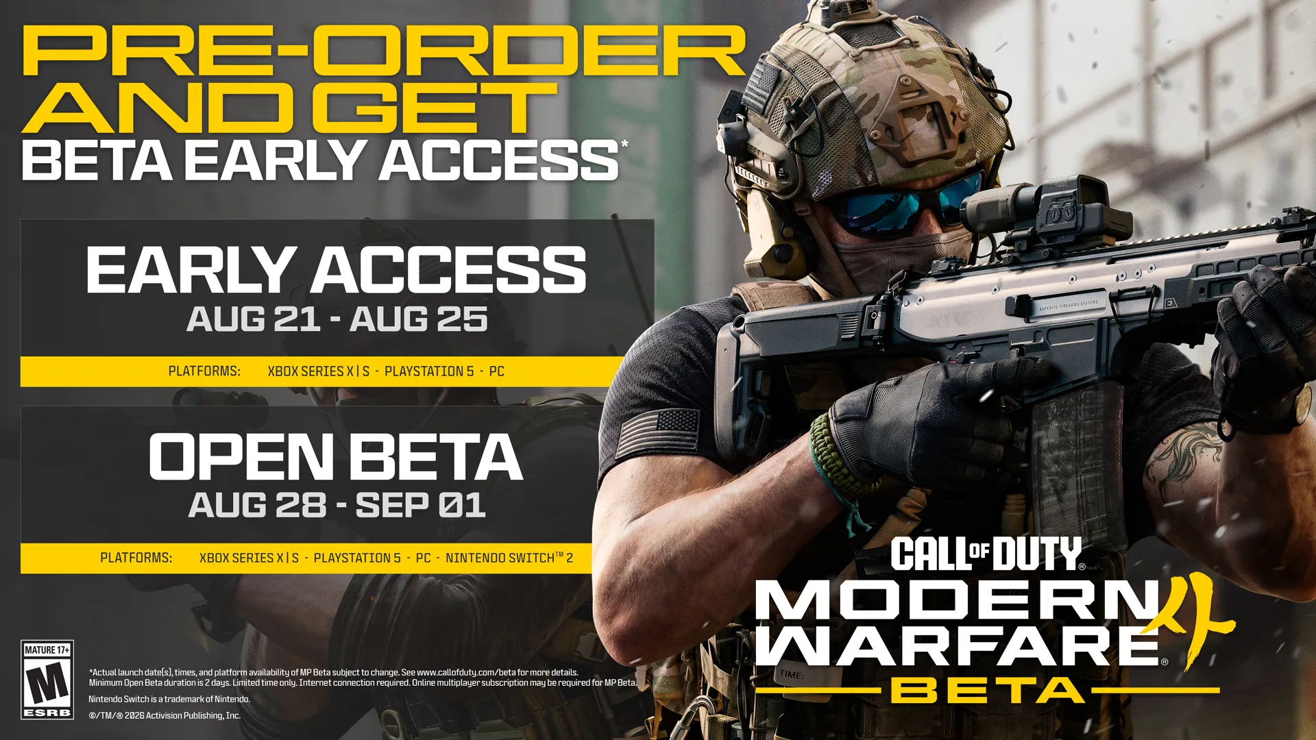 Call of Duty: Modern Wafare 4 - Open Beta Dates