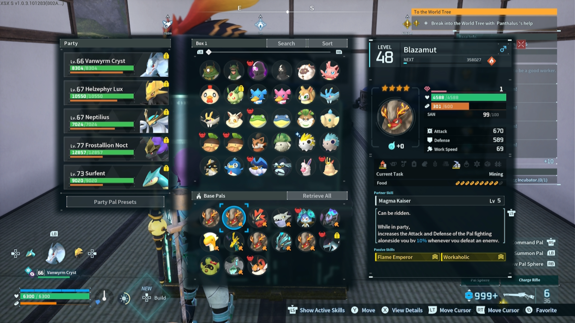 Palworld Guide - Blazamut with Workaholic Passive