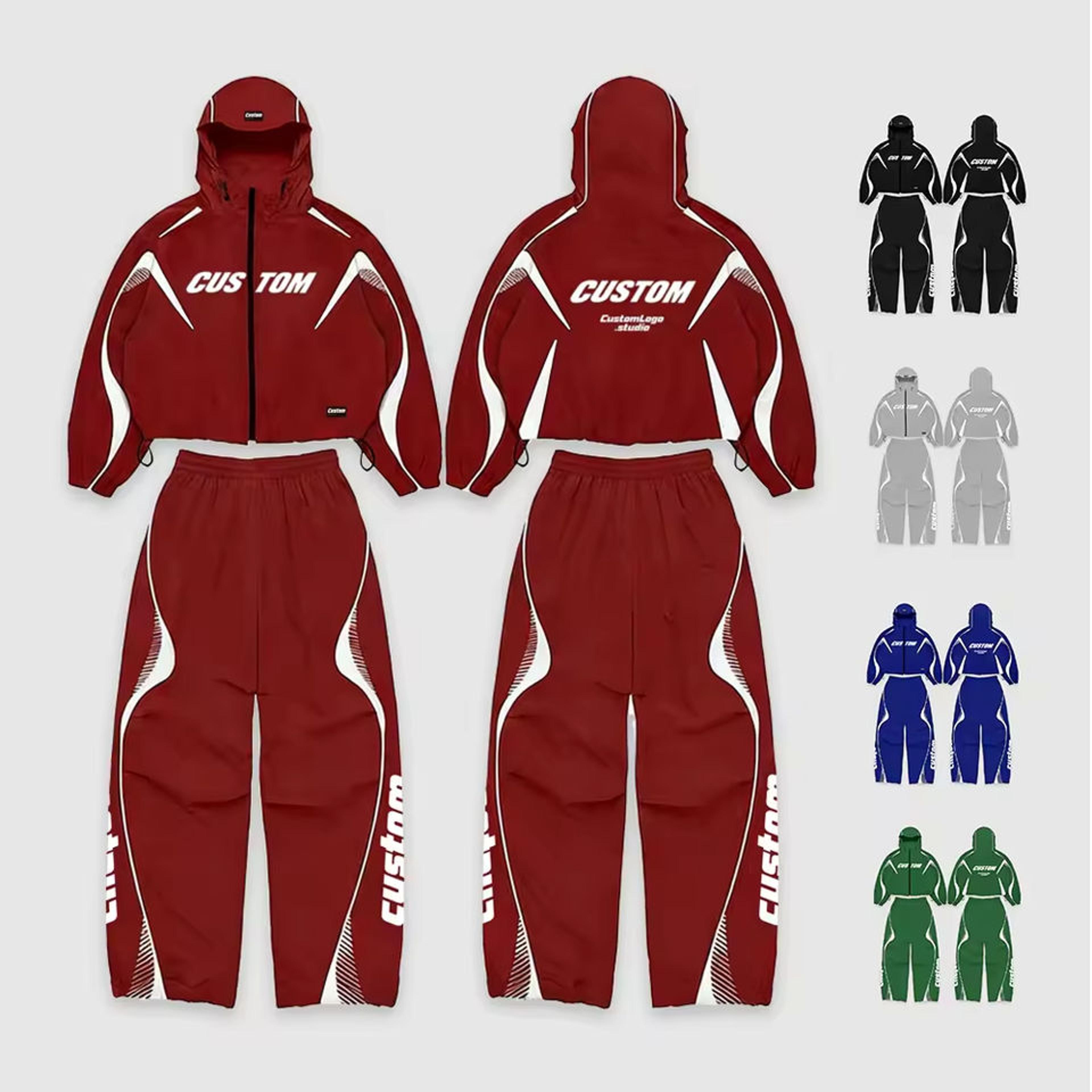 Stripe Reflective Windbreaker Tracksuit