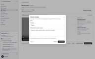 Postdom review screen showing a request-changes step before an agent-run social post is approved