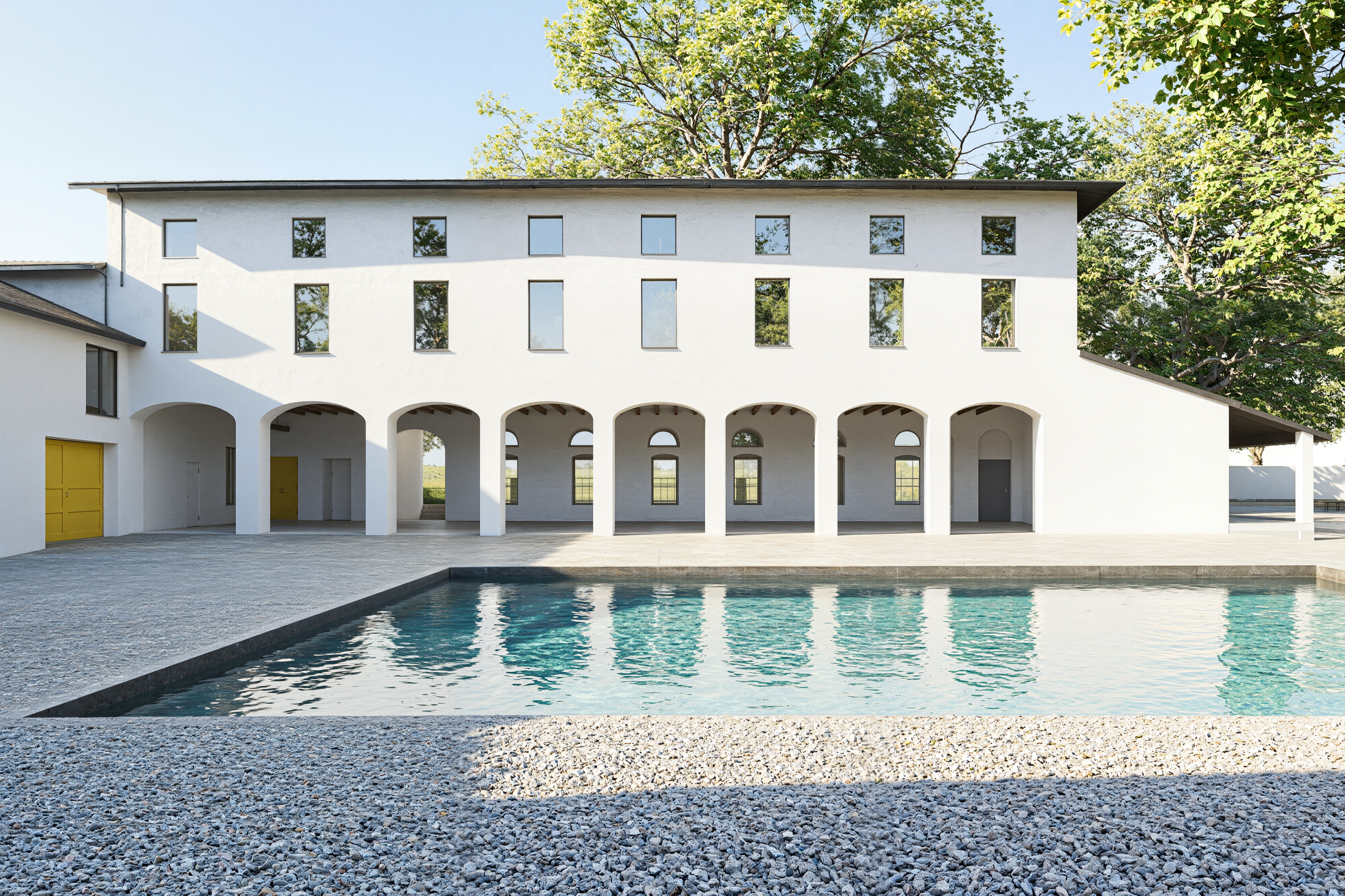 Render architettonico del modello digitale villa storica martinengo