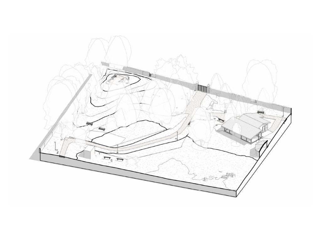 spaccato 3d parco zanchi riqualificazione