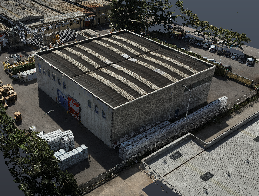 Restituzione di una nuvola di punti 3D georeferenziata e ad alta densità.