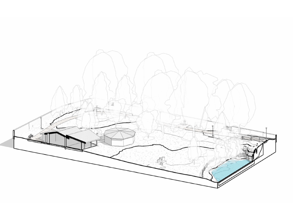 spaccato 3d parco zanchi riqualificazione