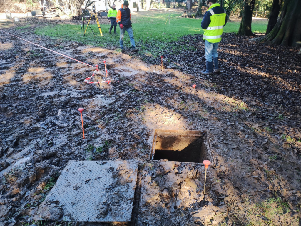 rima e dopo la riqualificazione: i vialetti del Parco Zanchi a Treviolo.