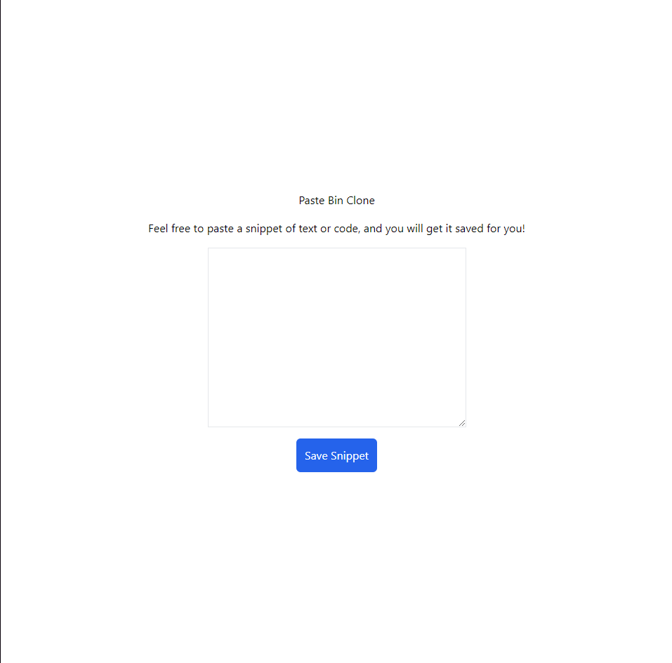 Paste Bin Clone