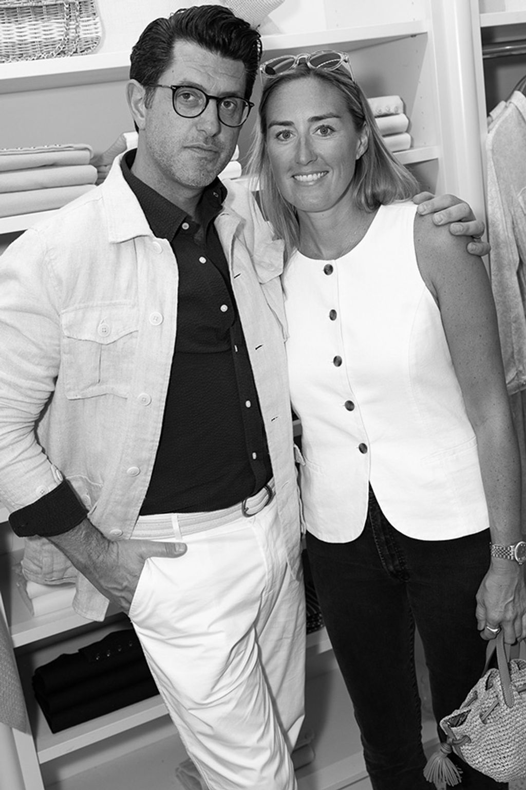 Man and woman pose together