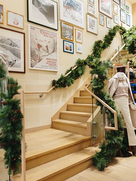 Indoor holiday retail display.