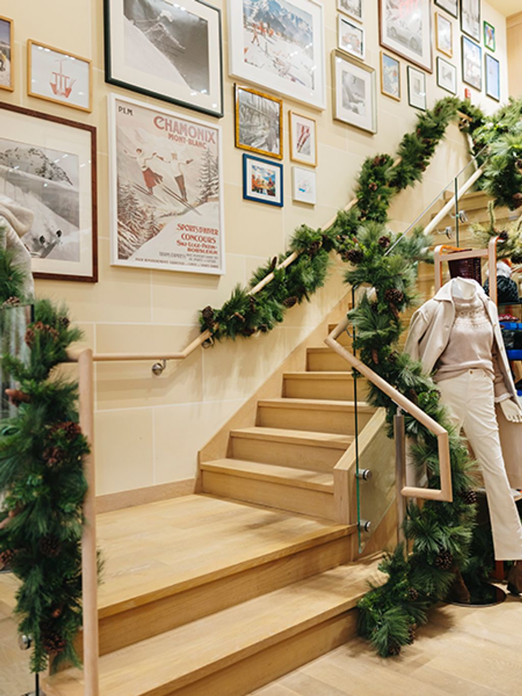 Indoor holiday retail display.