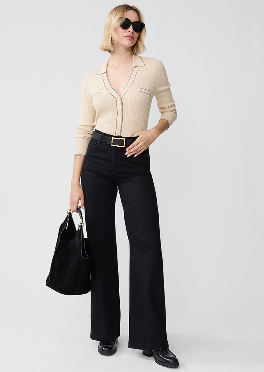 Model(s) wearing Lowden jeans.