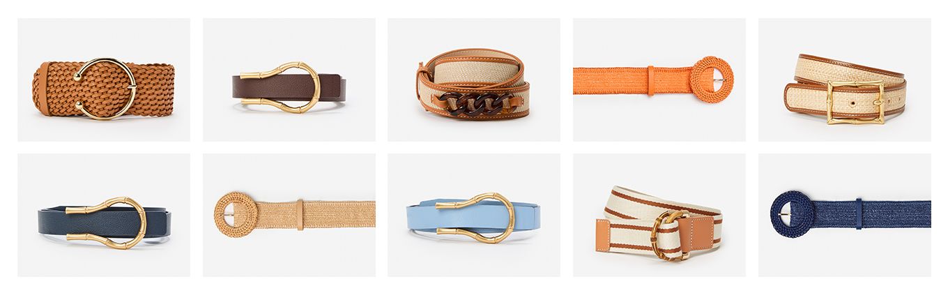 Grid of different belt styles