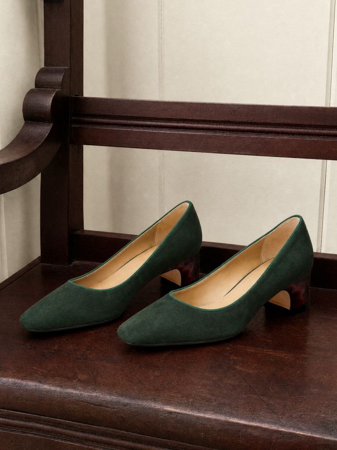 Green Solid Josie Suede Pumps | Women's Shoes | J.McLaughlin