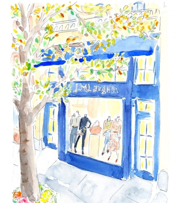 sketch of Madison ave store boutique