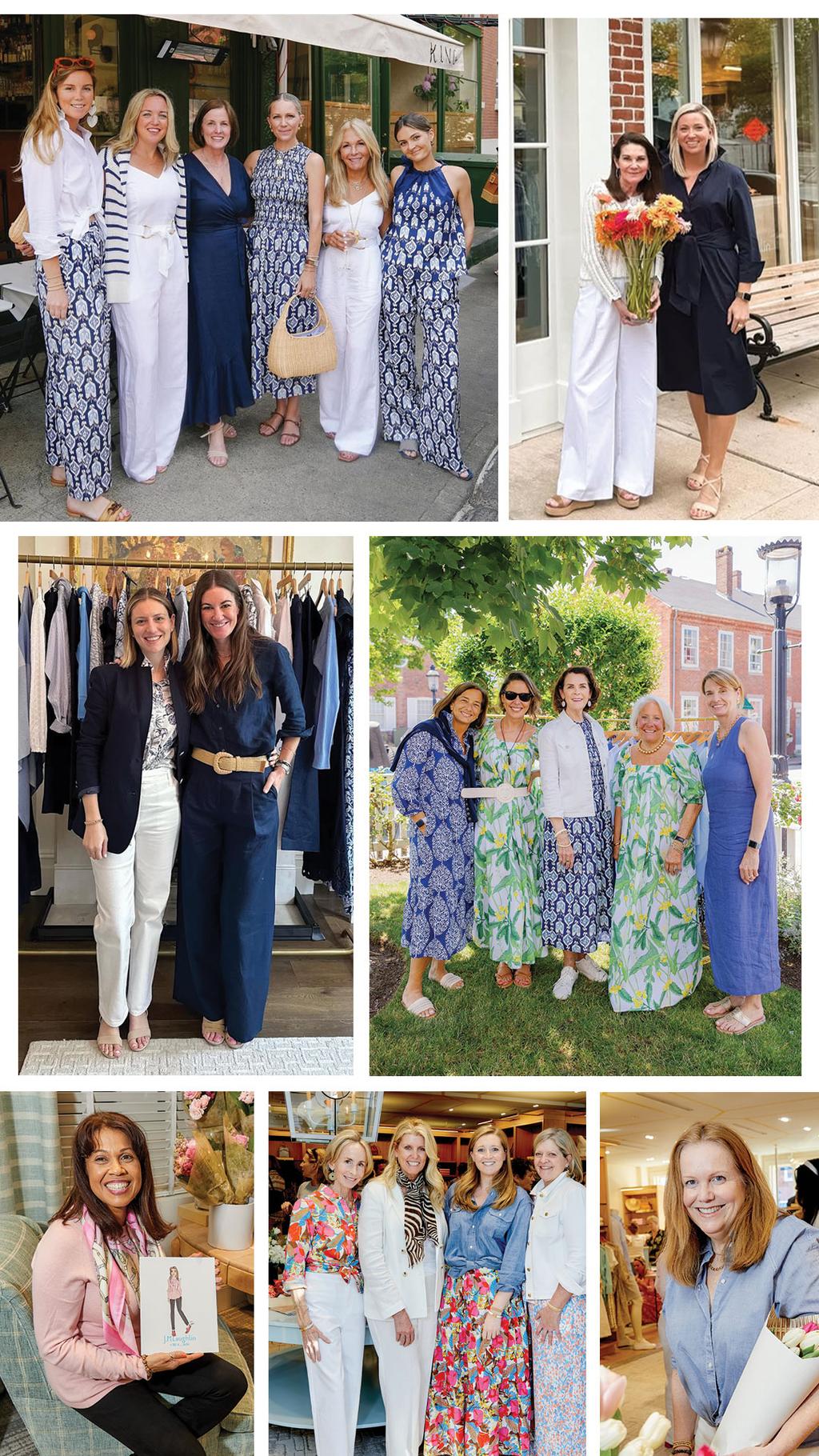 Collage of J.McLaughlin employees and customers