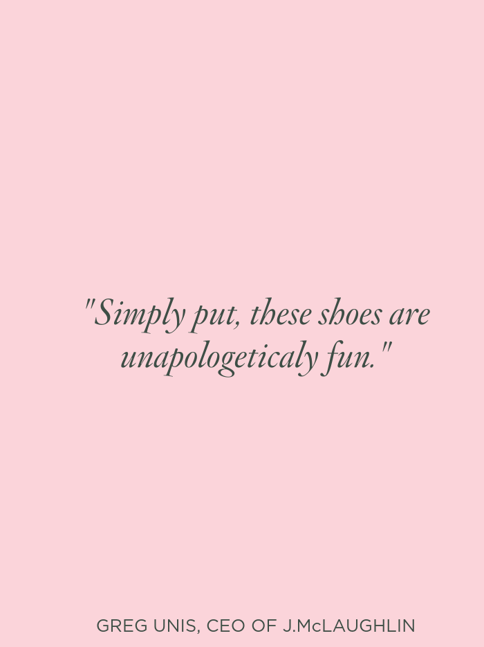 pink block with quote about shoe collaboration