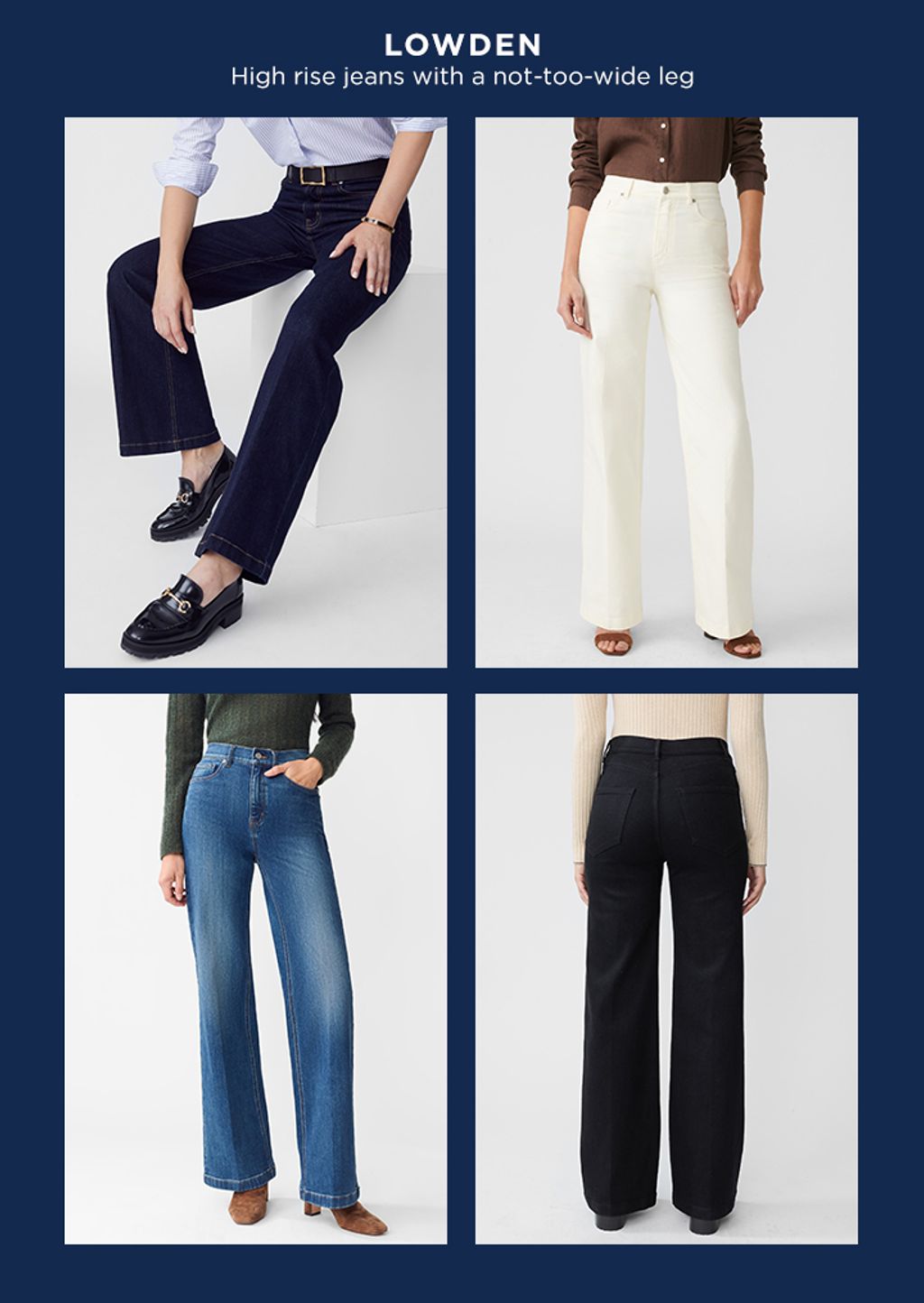 Model(s) wearing Lowden jeans.