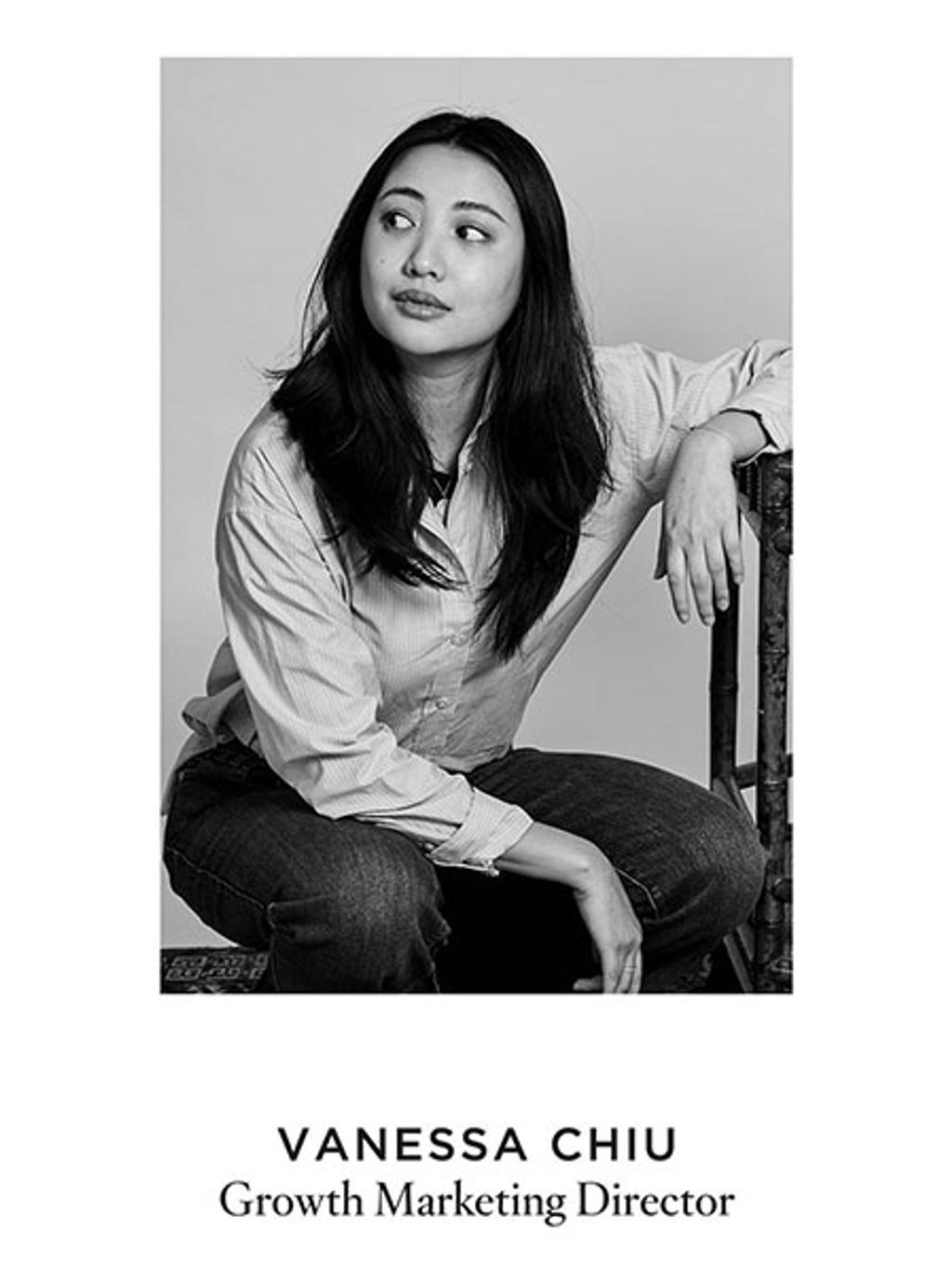 Vanessa in Finn shirt and Domino jeans