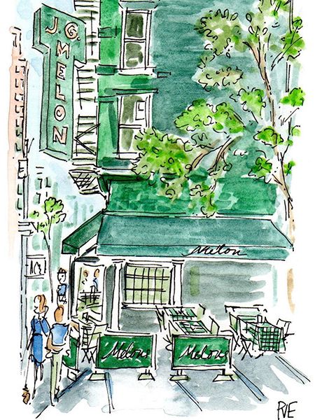 Illustration of JG Melon restaurant