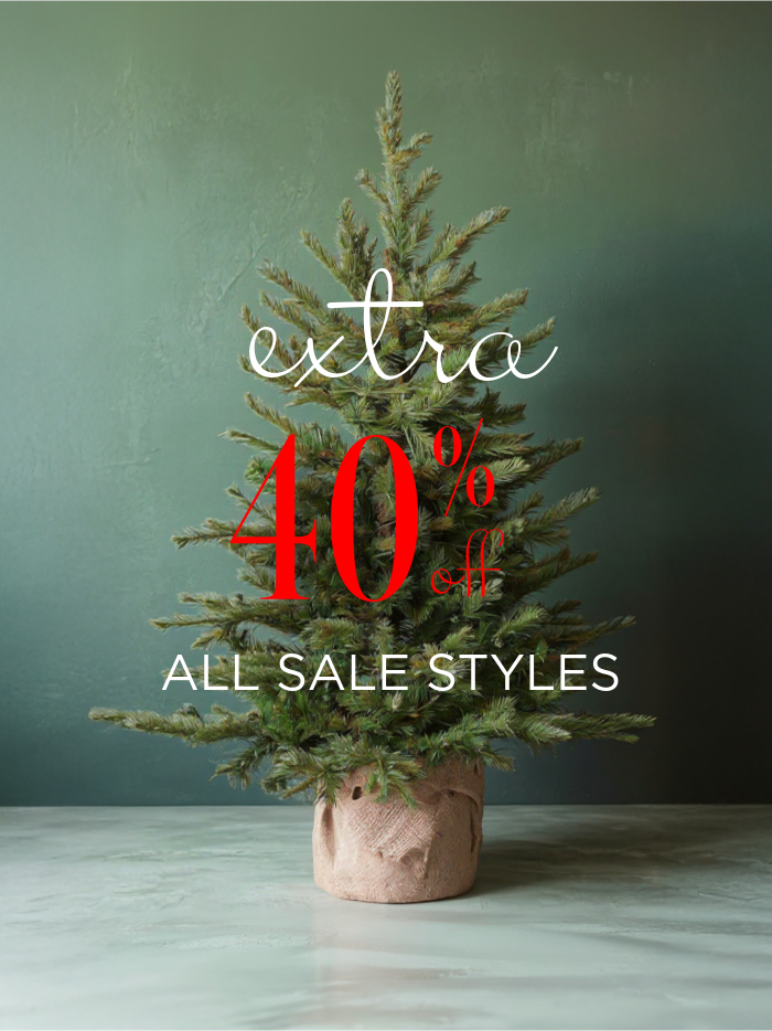 christmas tree without anything on it and sale promotion copy overlay