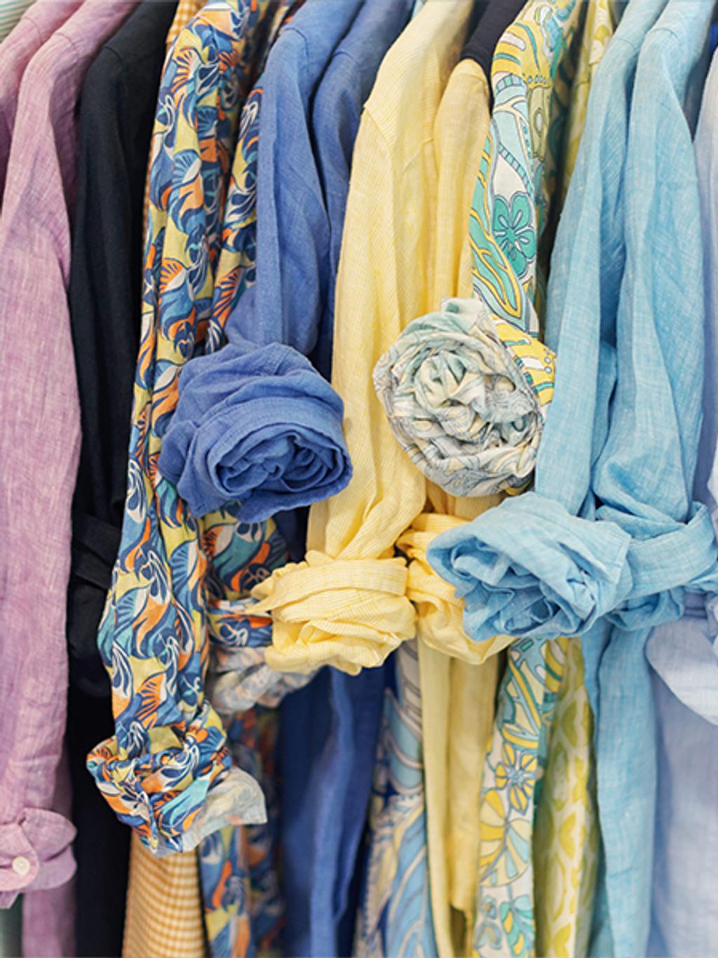 Linen love. J.McLaughlin linen in an array of patterns and hues.
