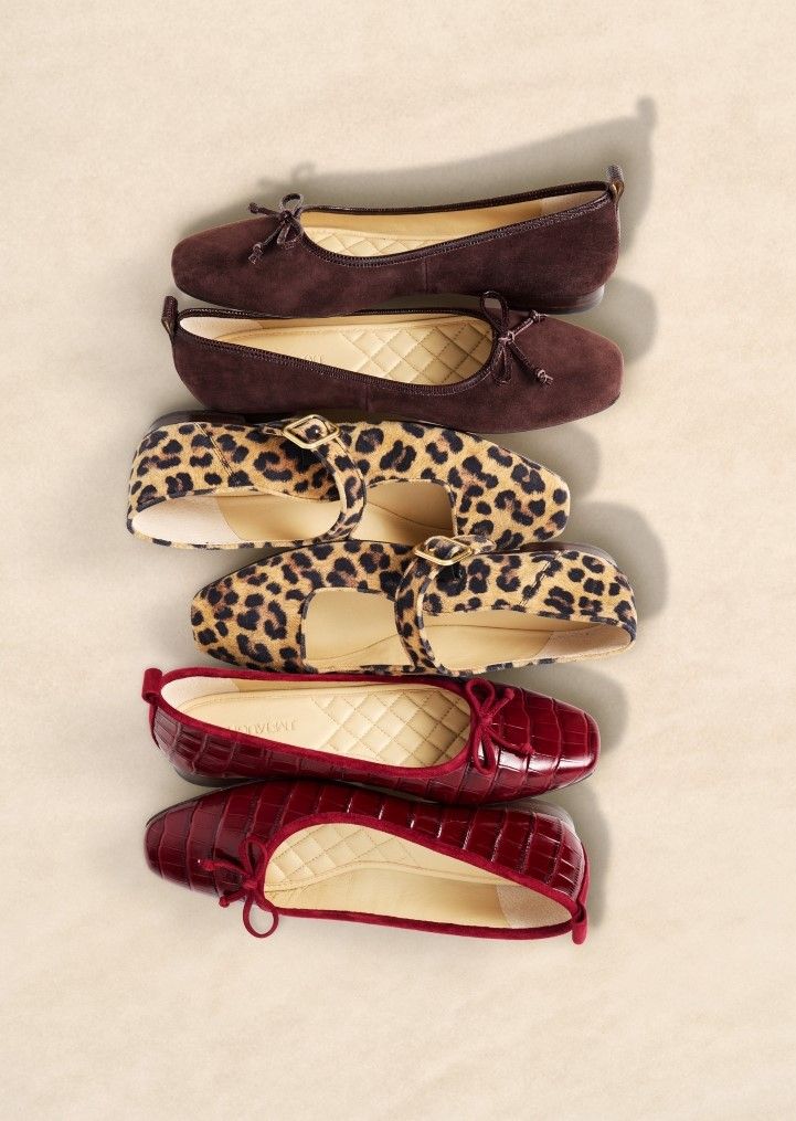laydown of various womens shoes