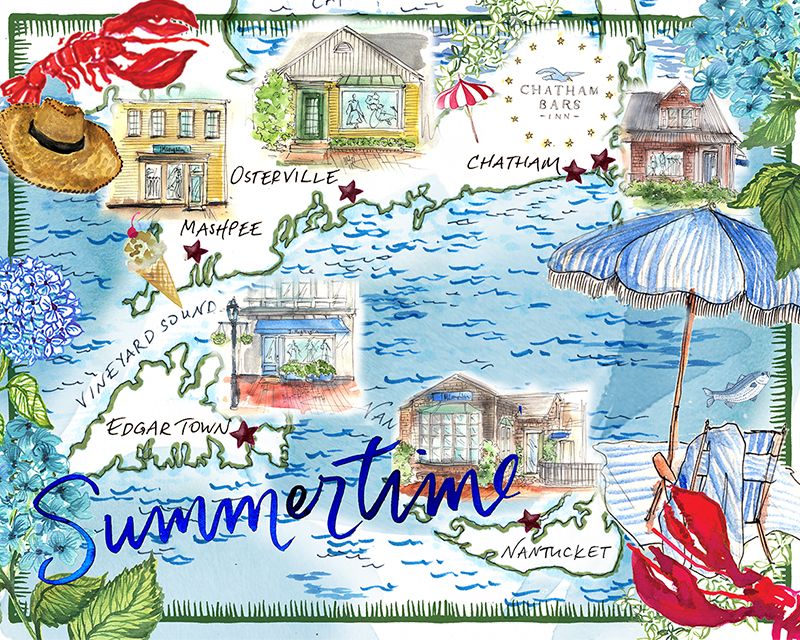 Illustration of our Summertime Destinations