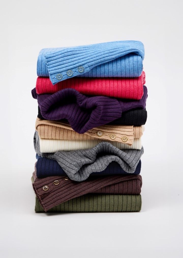 Stack of arlette turtlenecks.