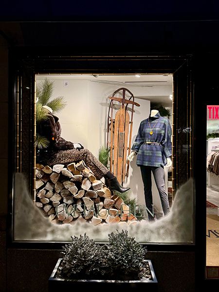 Outdoor holiday retail display.