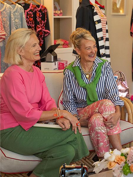 Barbara McLaughlin and Elyce Arons sitting together