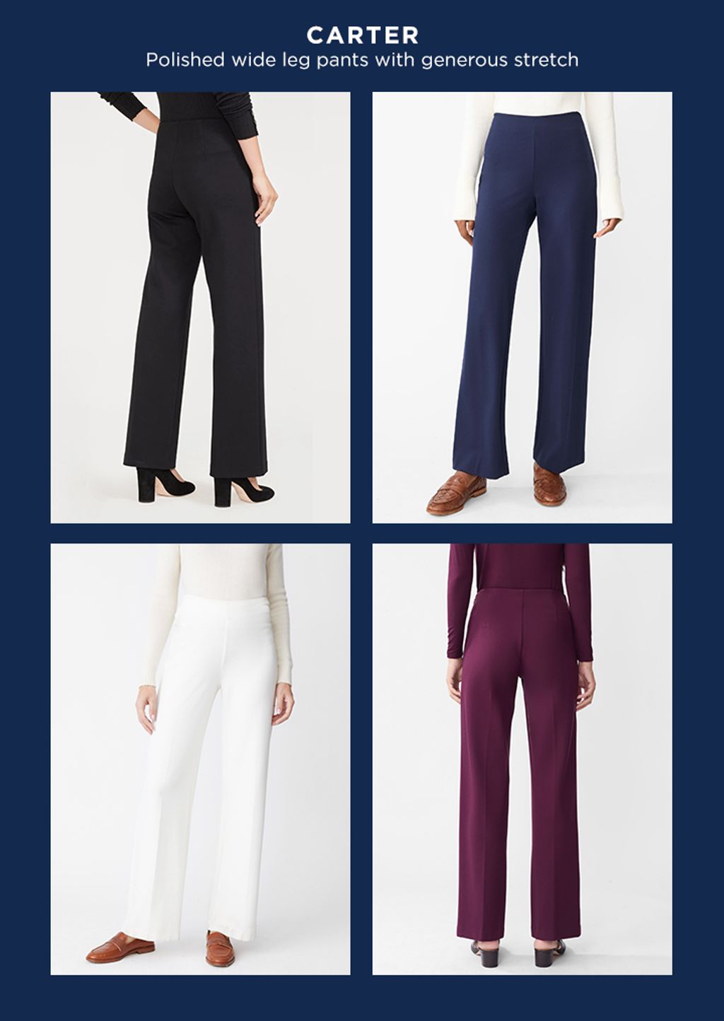 Model(s) wearing Carter pants.