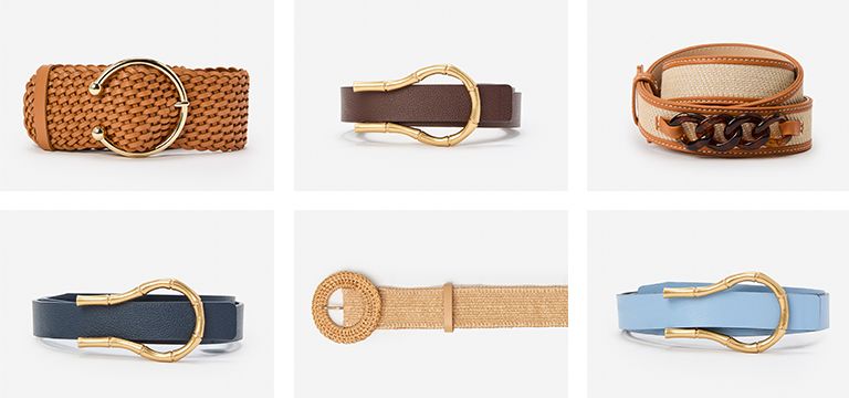 Grid of different belt styles