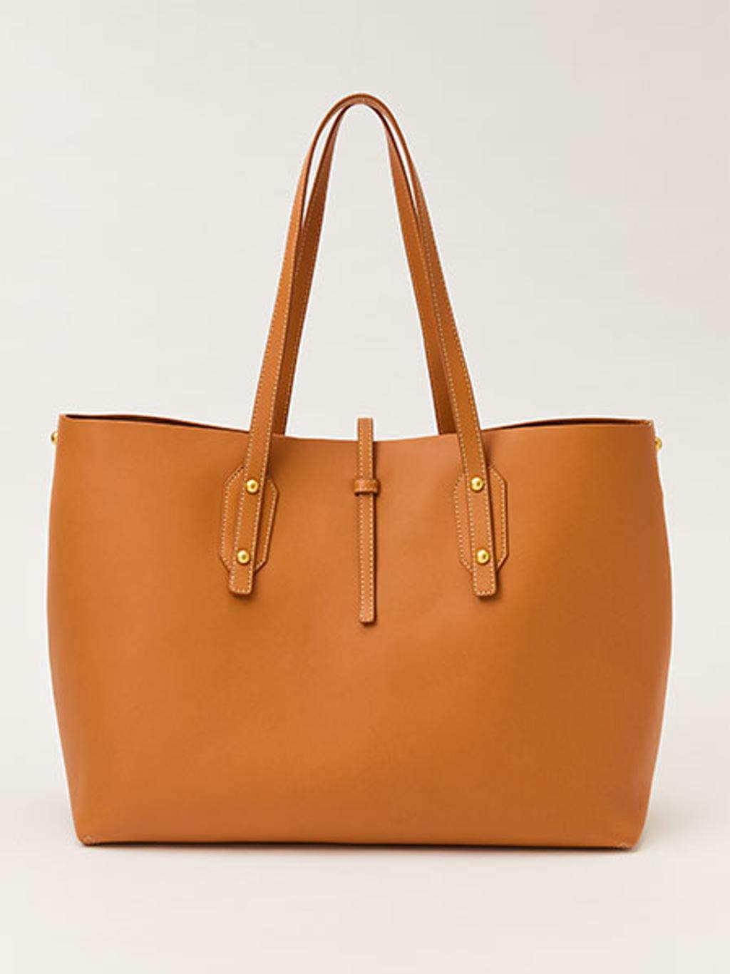 Product shot of leather tote Product shot of leather tote