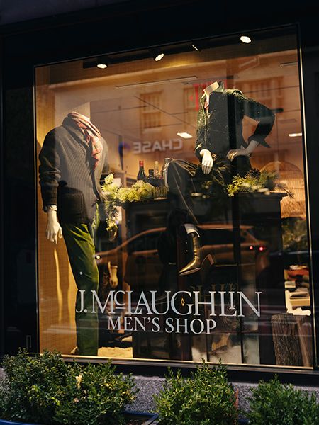 Outdoor holiday retail display.