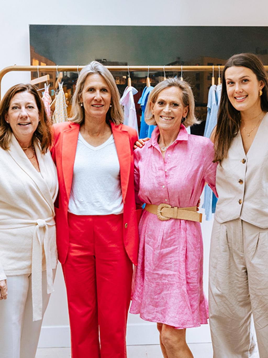 CEO Mary Ellen Coyne, host Bridget Barton, Juliet Jacques, and Katie Stebbings wearing our spring collection.