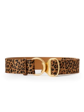 still life of womens leopard belt