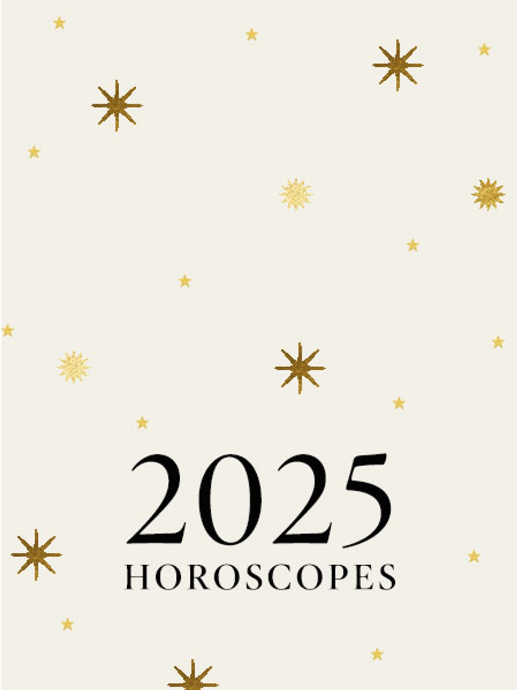 2025 Horoscopes with starry background