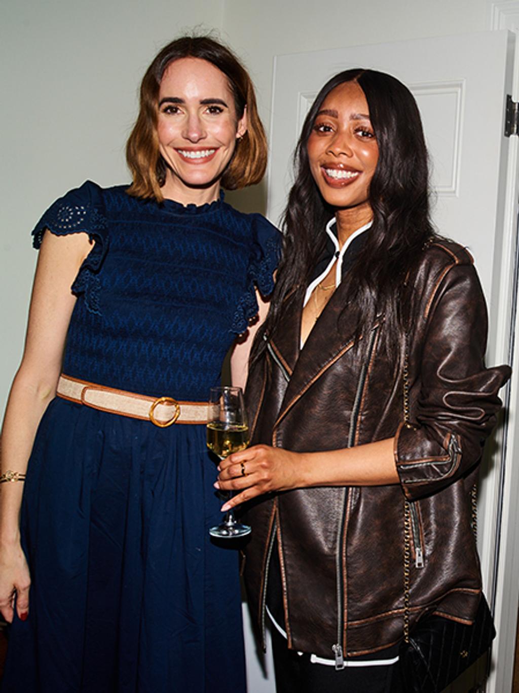 Bridget Barton and friend at J.McLaughlin's London Pop-Up.