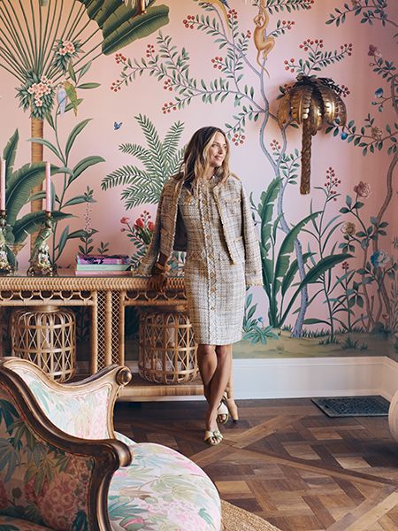 Interior of house with model