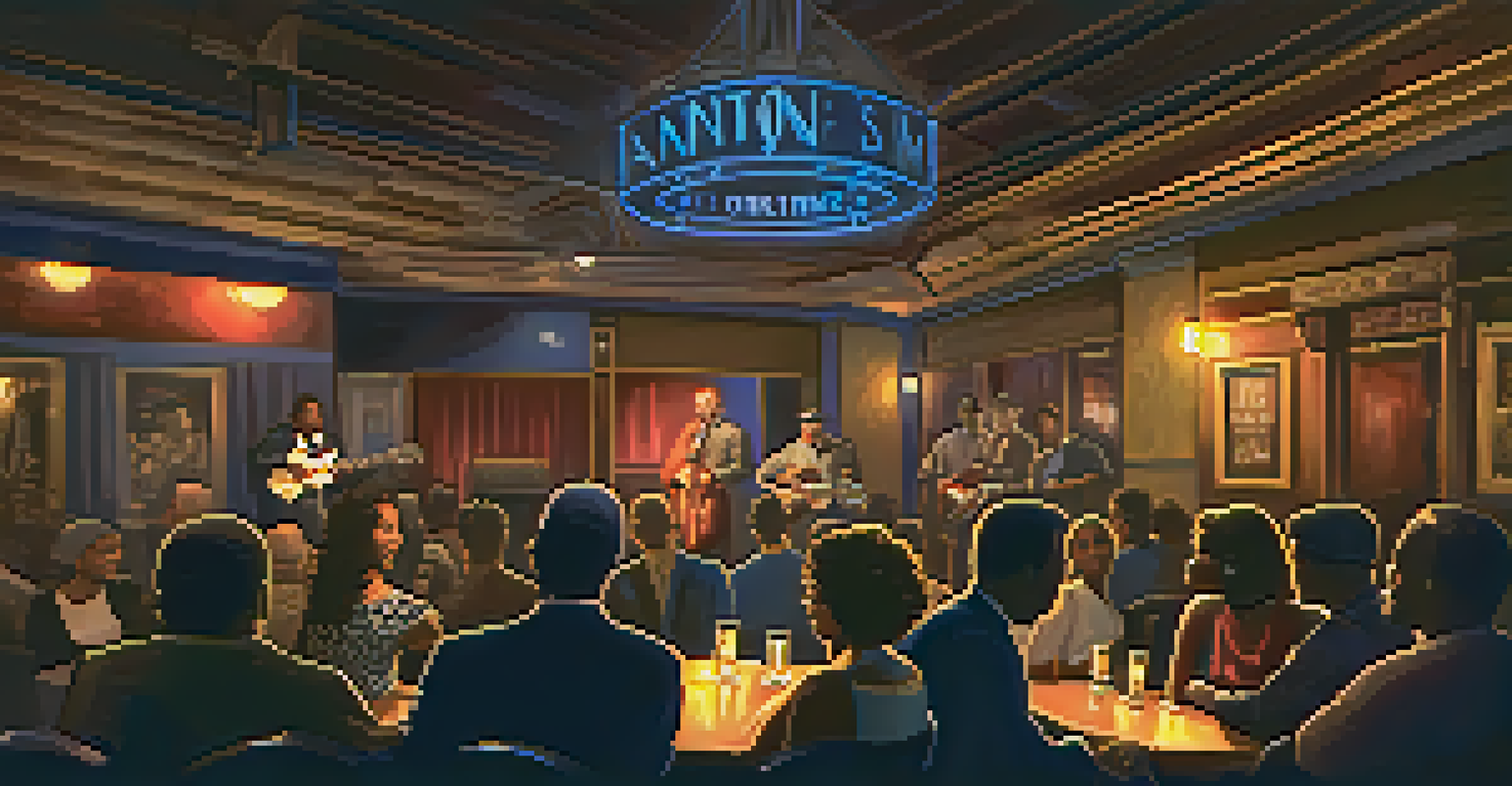 A soulful guitarist performing at Antone's Nightclub with dim lighting and an attentive audience.
