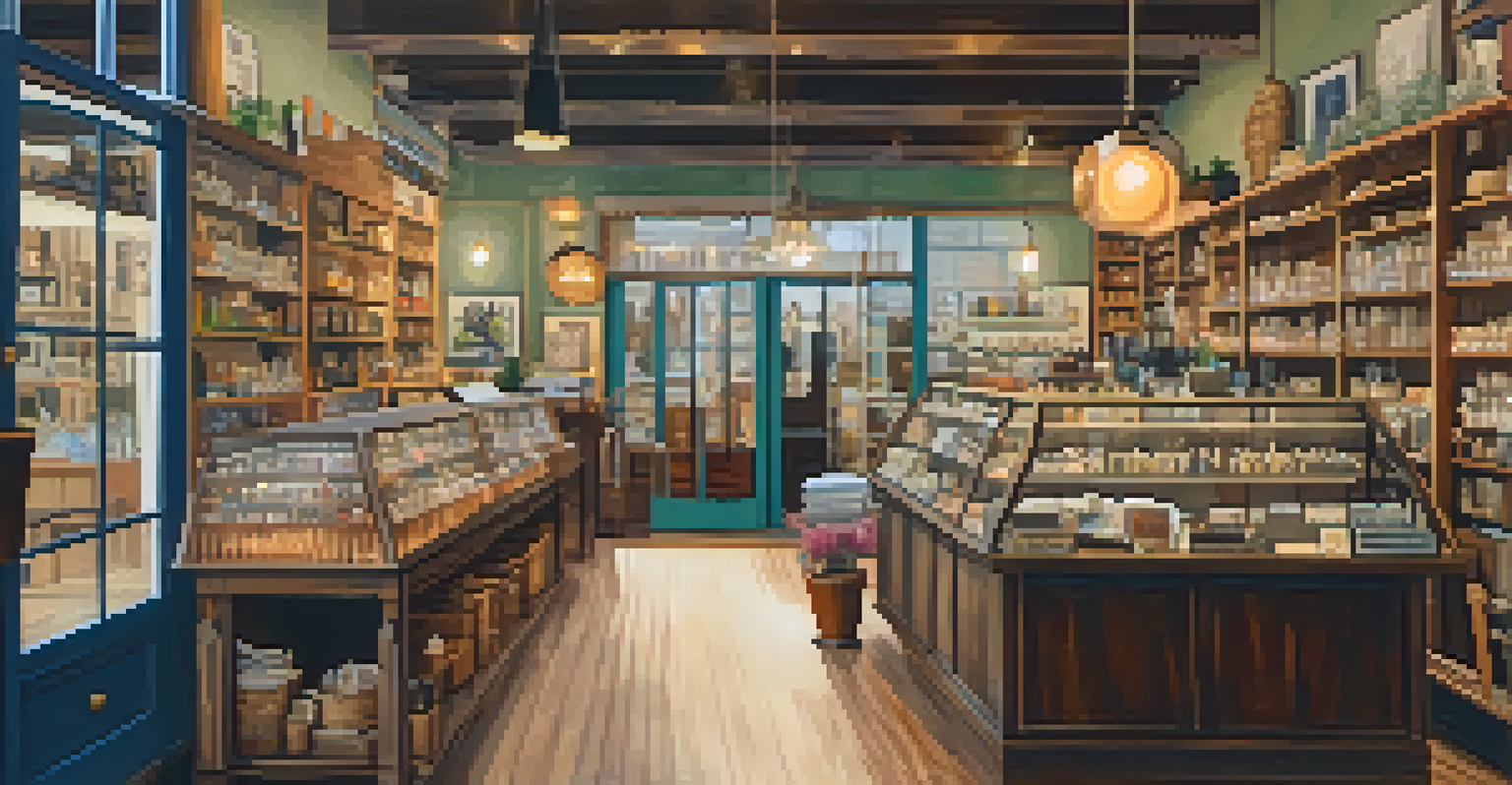 The interior of an artisan shop in East Austin, featuring handmade goods and friendly shopkeepers.