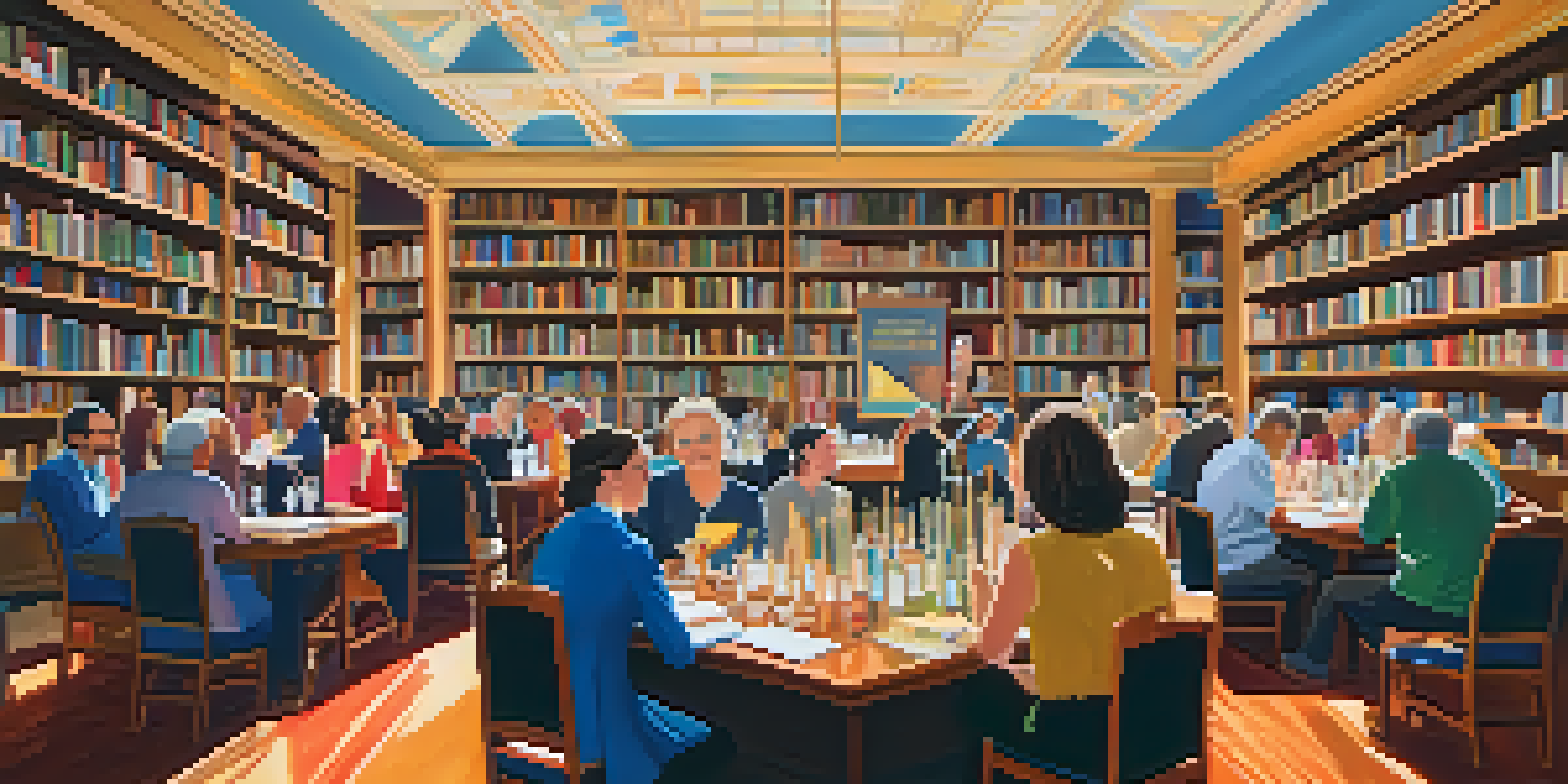 A vibrant literary awards ceremony in Austin with diverse authors, colorful attire, and a decorated venue.