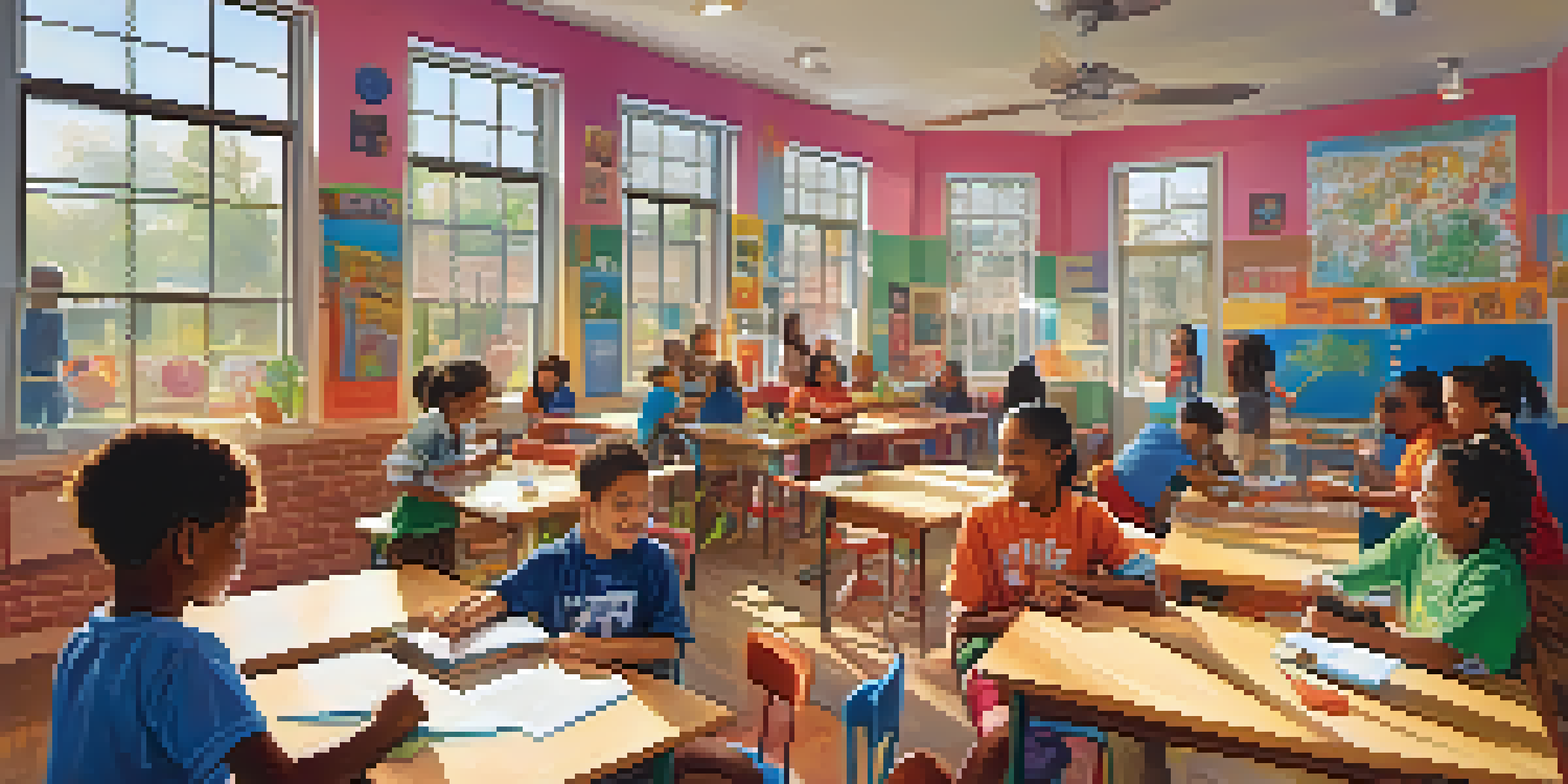 A lively after-school program in Austin with children engaged in arts, sports, and studying, in a bright and welcoming environment.