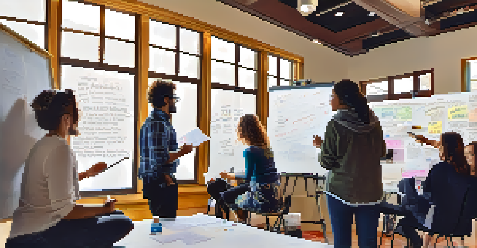 An engaging workshop at the Austin Film Festival with diverse filmmakers brainstorming ideas in a well-lit room.