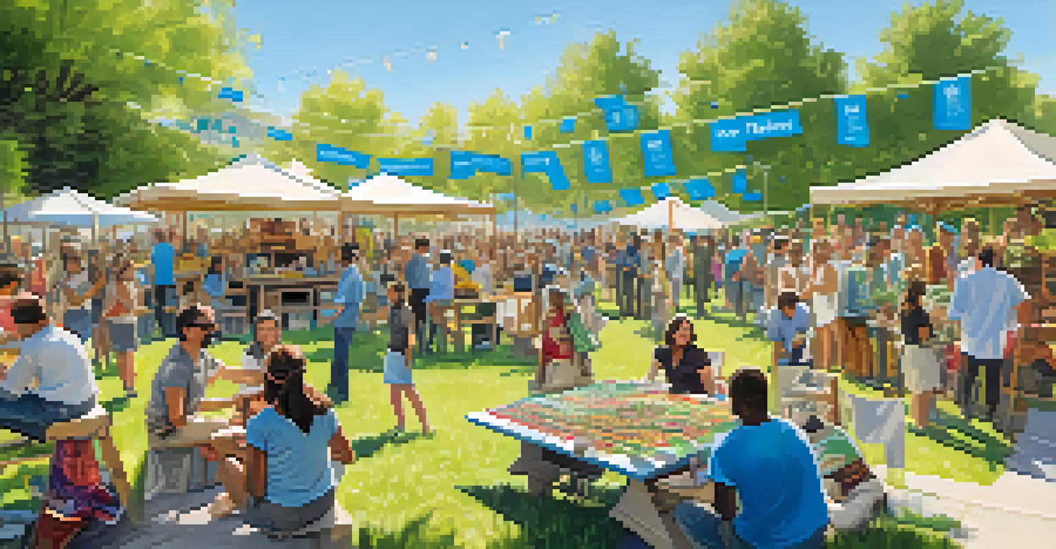 A vibrant outdoor workshop in Silicon Hills with diverse participants learning about sustainable practices.