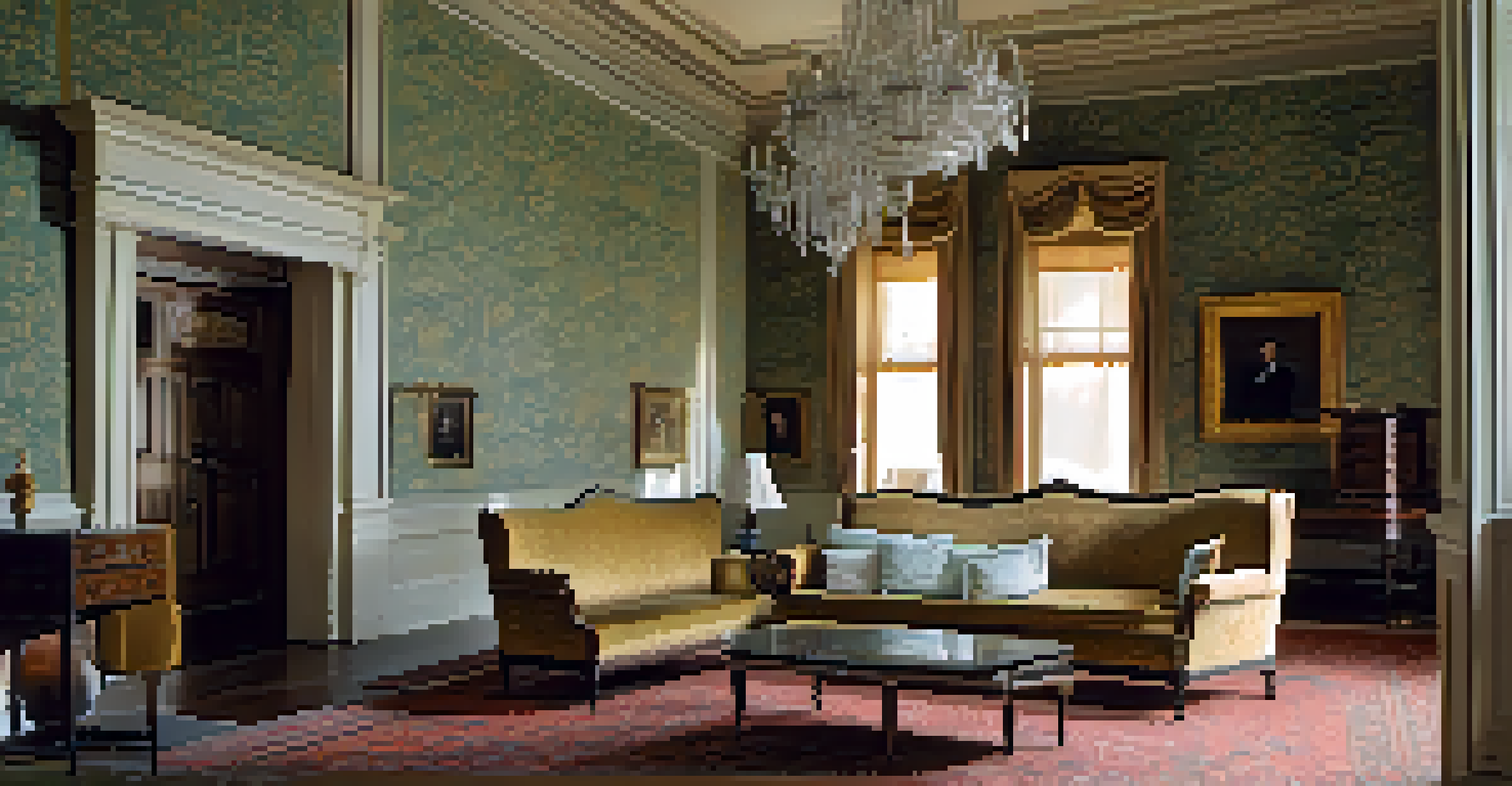 A beautifully decorated 19th-century room in a historic house museum with period furnishings.