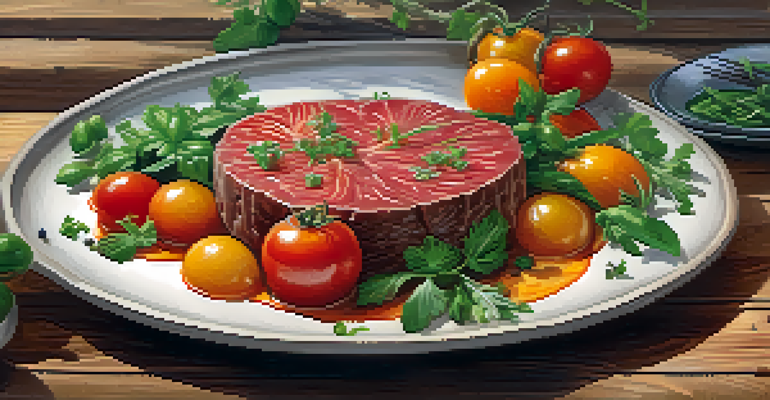 A close-up of a plated dish showcasing local Texas ingredients with vibrant colors and textures.